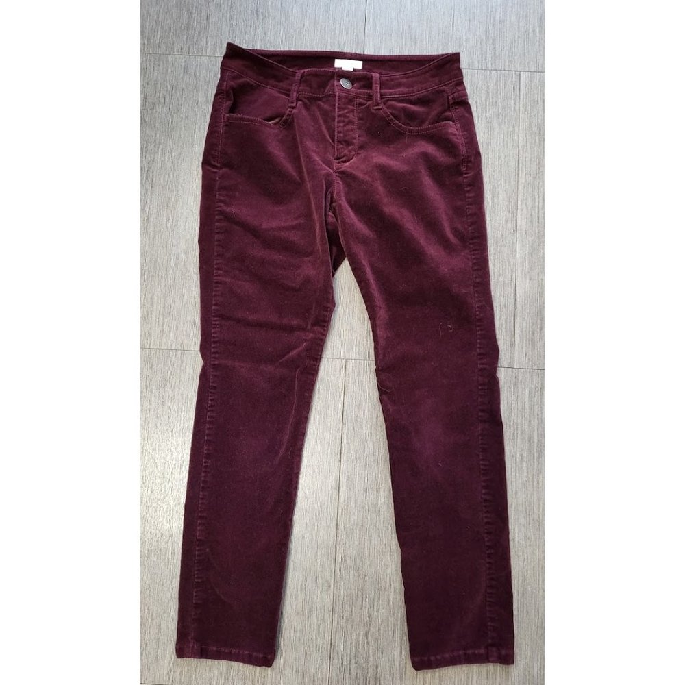 J.Jill Burgundy Luxe Corduroy Pants, Size 2 Petite